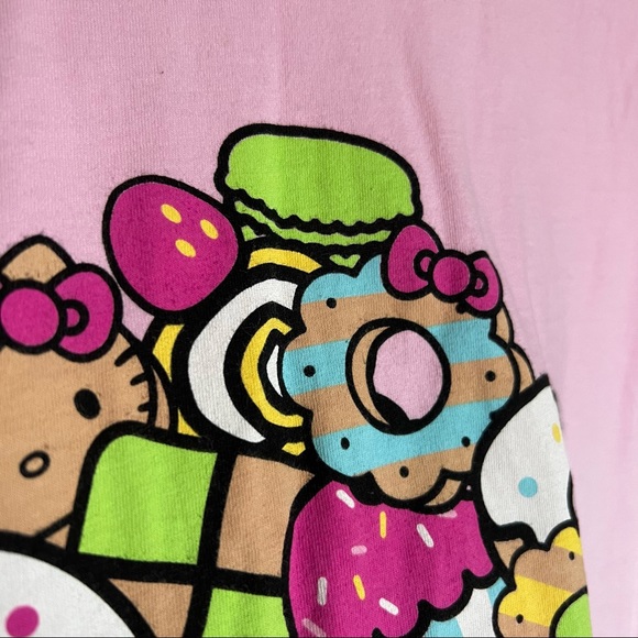 NWOT Hello Kitty Cafe Carmen Miranda Inspired Pink T-Shirt Size Large - Picture 6 of 6